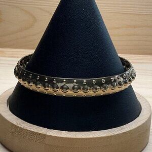 Silver Tone Studded Bangle Bracelet